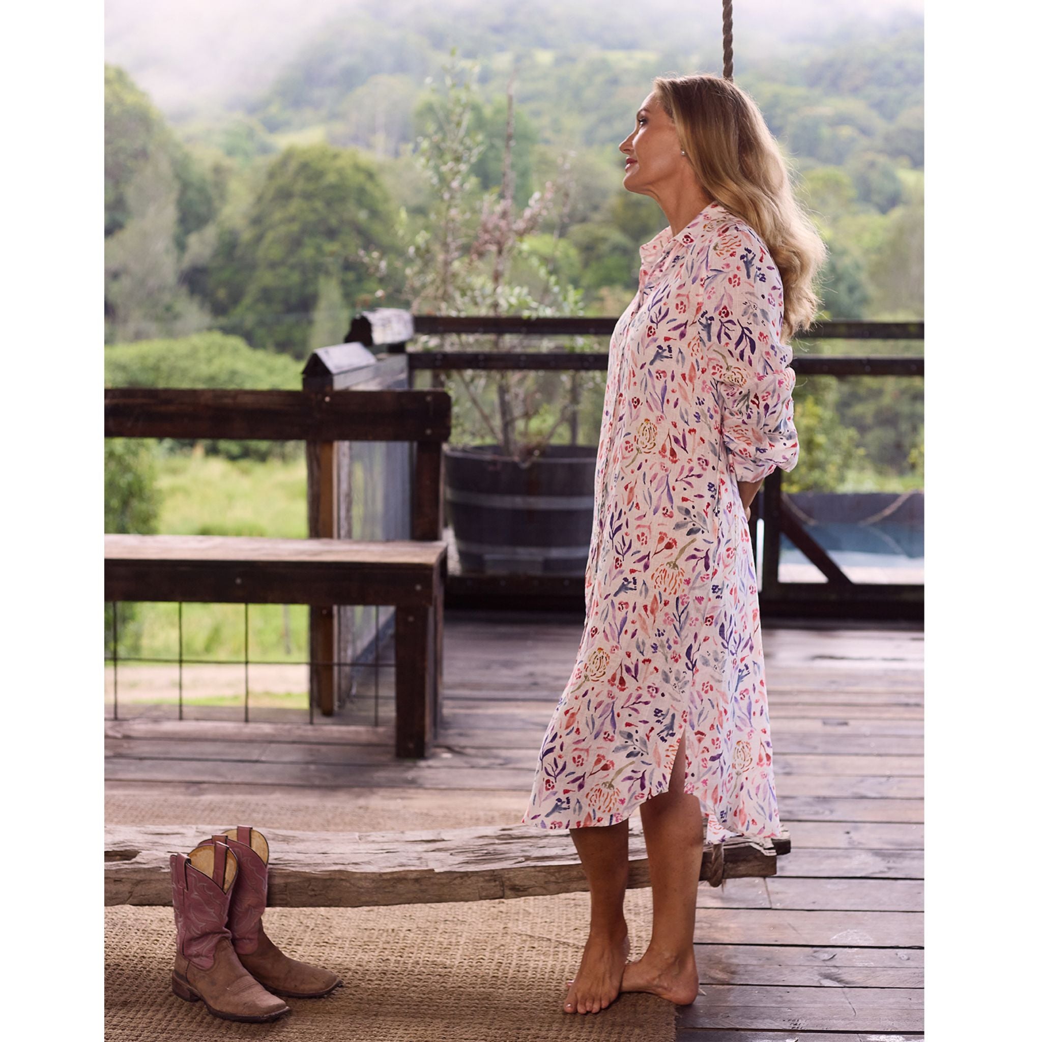 Outback Botanical Organic Linen Dress