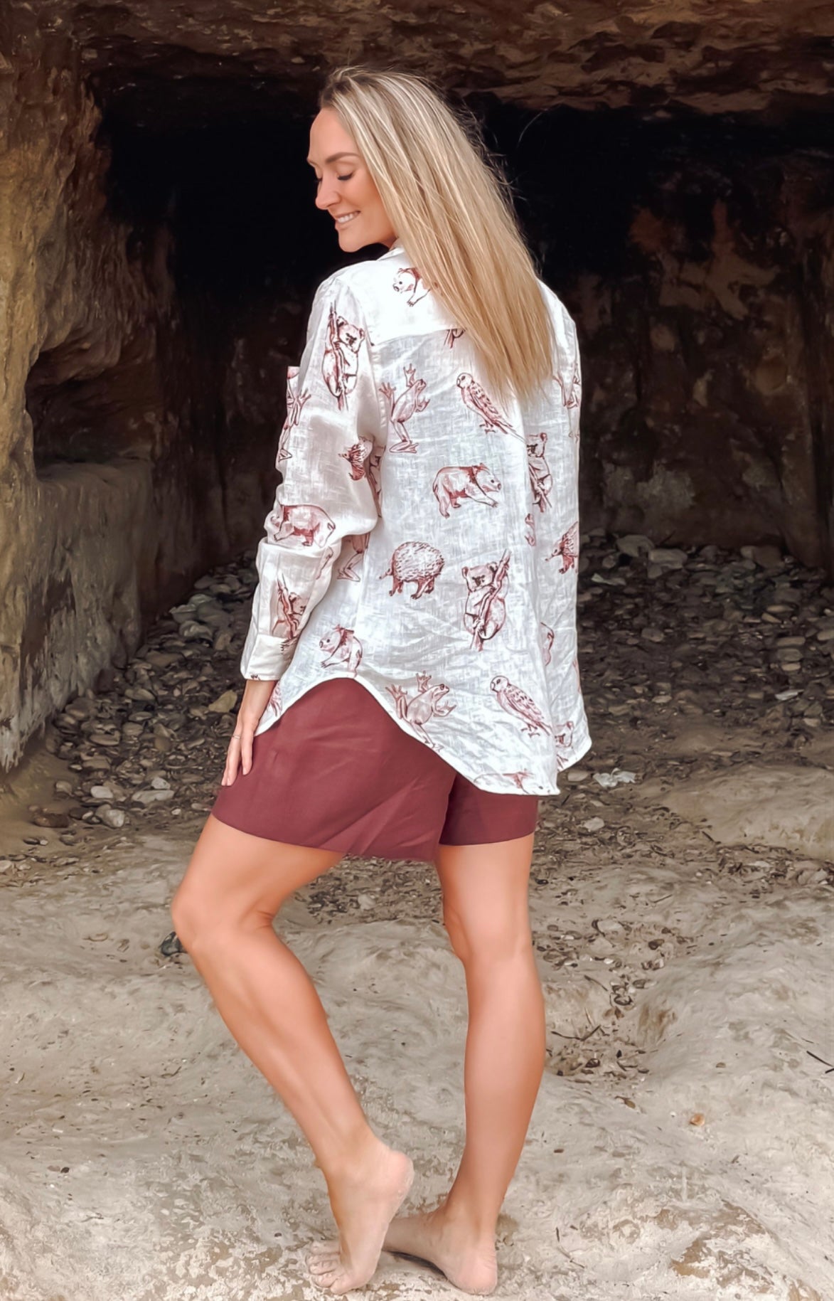 Mystic Plum Organic Linen Shorts